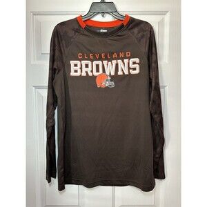 Size M Cleveland Browns Long Sleeve Poly T-Shirt NFL Men's NFL Team Apparel NEW